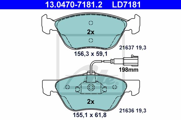 Remblokkenset Schijfrem Von Ate 1410 17305 ate kopen in de aanbieding Remblokkenset Schijfrem Von Ate 1410 17305 ate kopen in de aanbieding