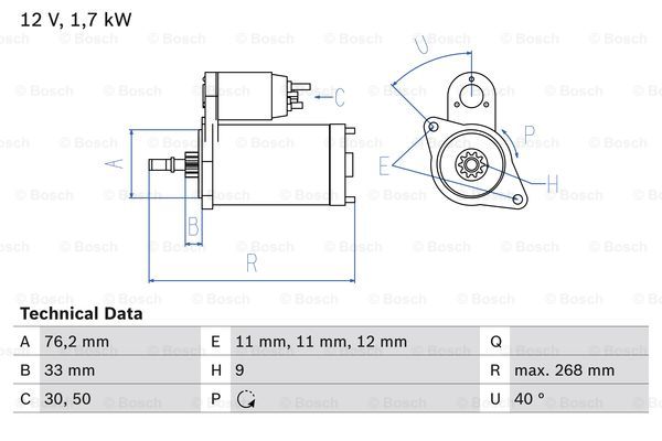 Startmotor Starter Von Bosch 2250 3881 bosch kopen in de aanbieding