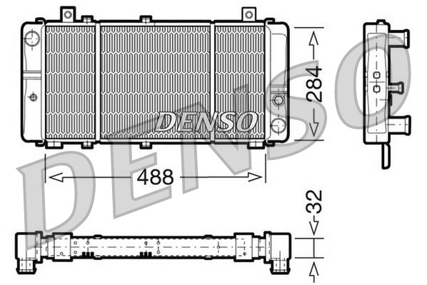 Radiateur Von Denso 1910 100696 denso kopen in de aanbieding