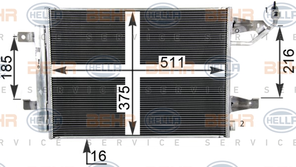 Condensor Airconditioning Von Hella 1731 2086 hella kopen in de aanbieding Condensor Airconditioning Von Hella 1731 2086 hella kopen in de aanbieding