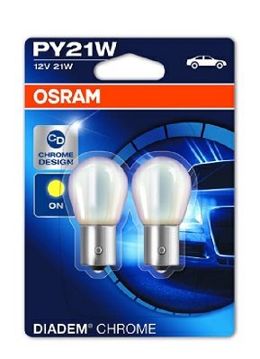 Gloeilamp Py21W Diadem Chrome 21W 12V 2 St Von Osram 1080 2892 osram kopen in de aanbieding