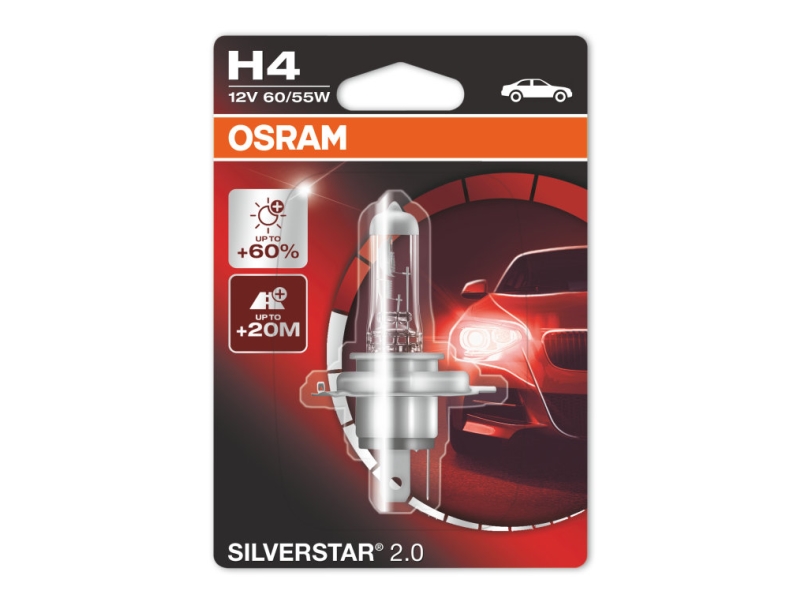 Gloeilamp H4 Silverstar 20 6055W 12V 1 St Von Osram 1080 2936 osram kopen in de aanbieding