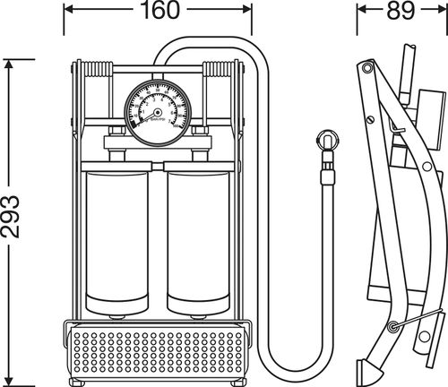 Productbeeld voor Bandenspanningsmeter/-pomp