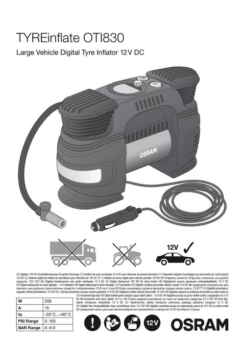Productbeeld voor Bandenspanningsmeter/-pomp
