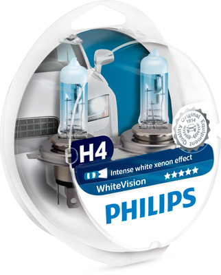 Gloeilamp H4 Whitevision 6055W 12V 2 Stuks Von Philips 1080 2727 philips kopen in de aanbieding