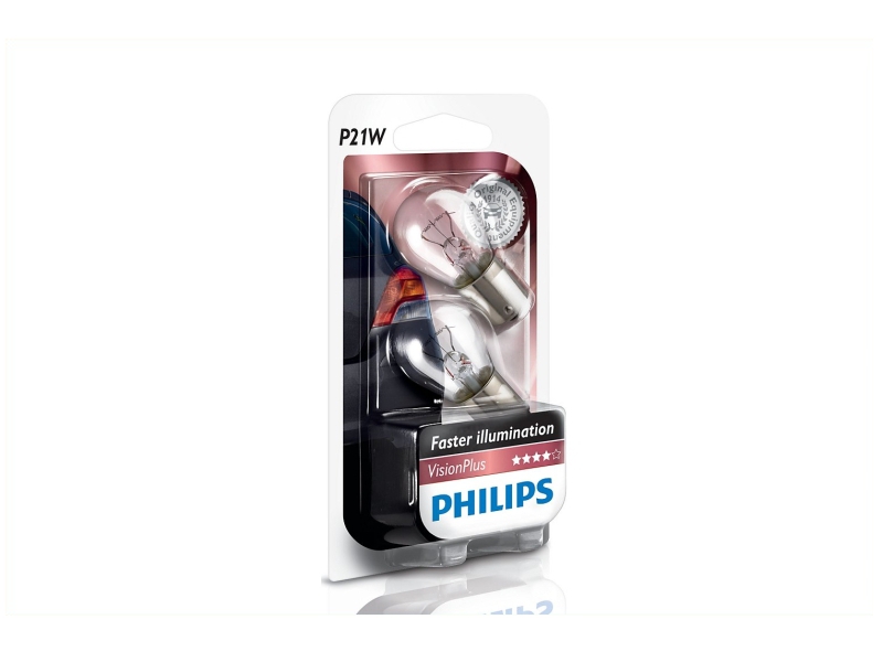 Gloeilamp P21W Visionplus 21W 12V 2 Stuks Von Philips 1080 2747 philips kopen in de aanbieding