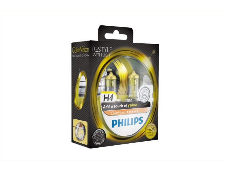 Gloeilamp H4 Colorvision Geel 55W 12V 2 St Von Philips 1080 2646 philips kopen in de aanbieding