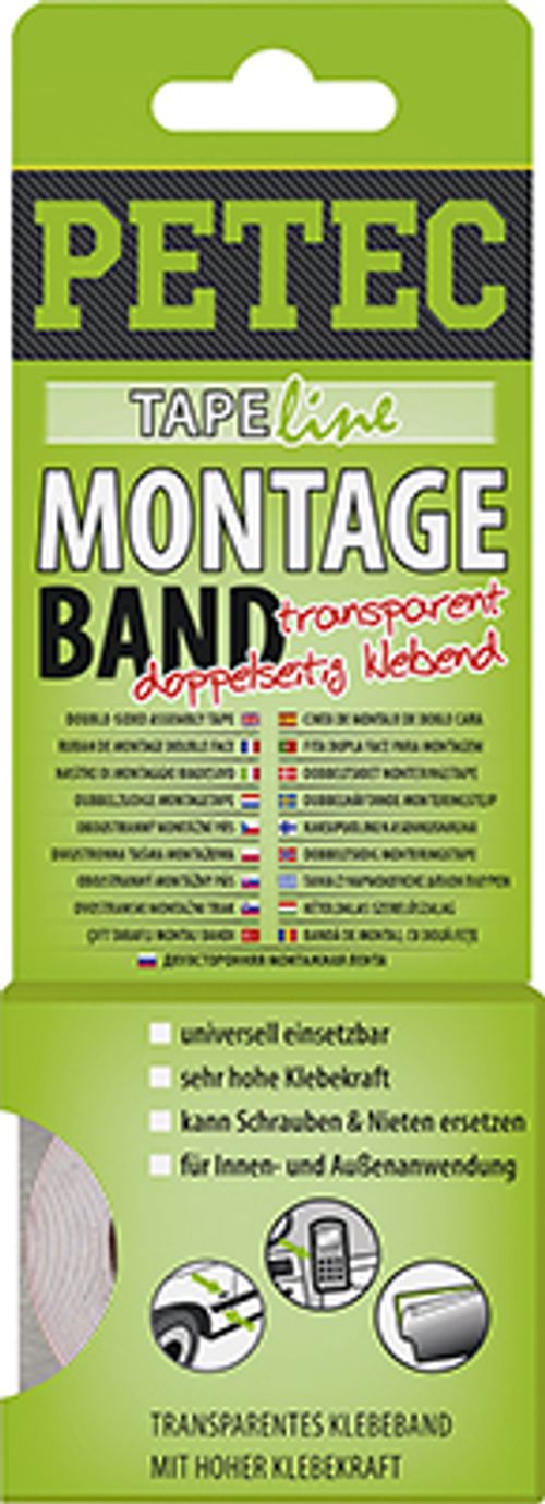 Productbeeld voor Power-Montageband transparant SB