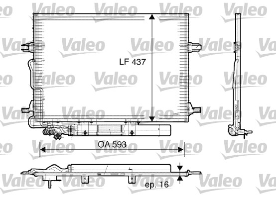 Condensor Airconditioning Von Valeo 1731 1857 valeo kopen in de aanbieding