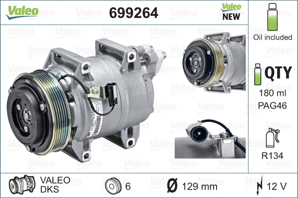 Compressor Airconditioning Von Valeo 1732 1130 valeo kopen in de aanbieding