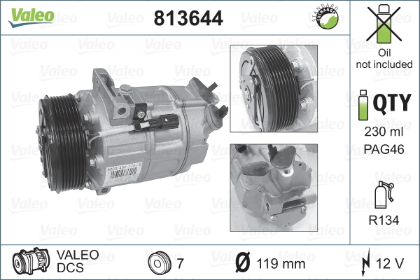 Compressor Airconditioning Von Valeo 1732 1343 valeo kopen in de aanbieding